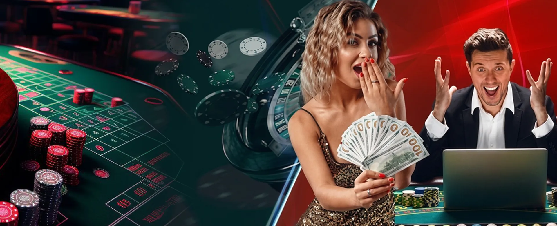 Player's perspective of a live dealer baccarat table with cards and chips, highlighting the strategic element, gamezone